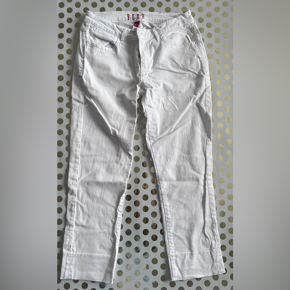 Elle White Capris